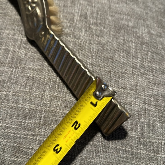 VINTAGE ART NOUVEAU STYLE SILVERPLATED CURVED SOFT BRISTOL - BABY HAIR B… - Picture 6 of 6